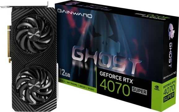 Kartelë grafike Gainward RTX4070 Super Ghost, GeForce RTX 4070, 12 GB, GDDR6X, 192 bit, 7680 x 4320 pixels, PCI Express x16 4.0
