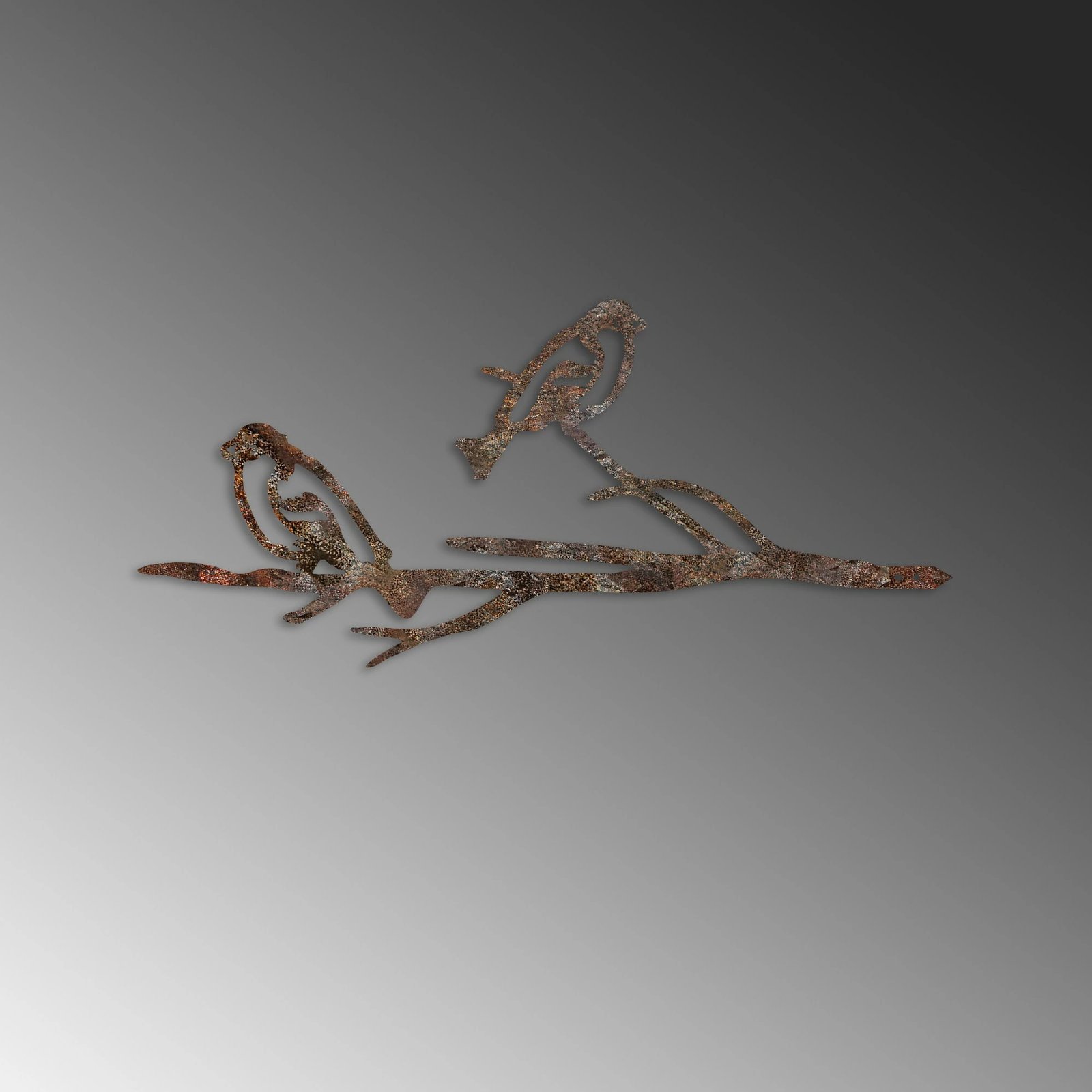 Objekt dekorativ për kopsht, zog në degë, ngjyrë kafe, Aberto Design