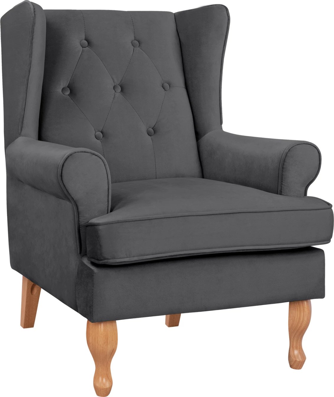 Karrige Brandon kadife gri 81x83x101 FH3073.11