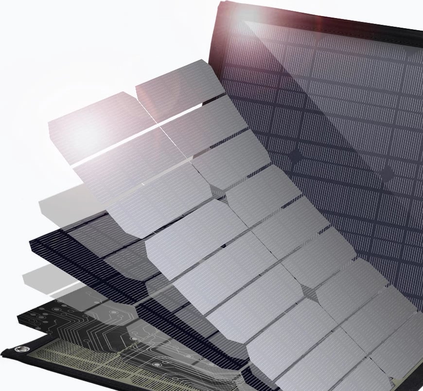 Karikues diellor portativ Choetech SC008, 120W, 4 porta, i zi