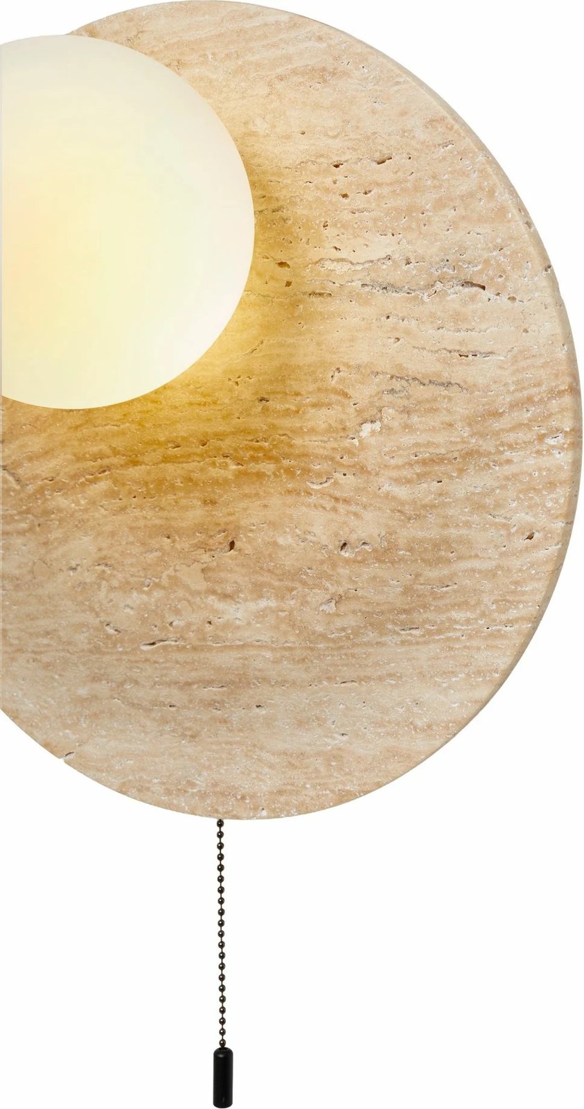 Llambë muri Opviq, Tor-Look-B, travertin, ngjyrë bezhë dhe e bardhë