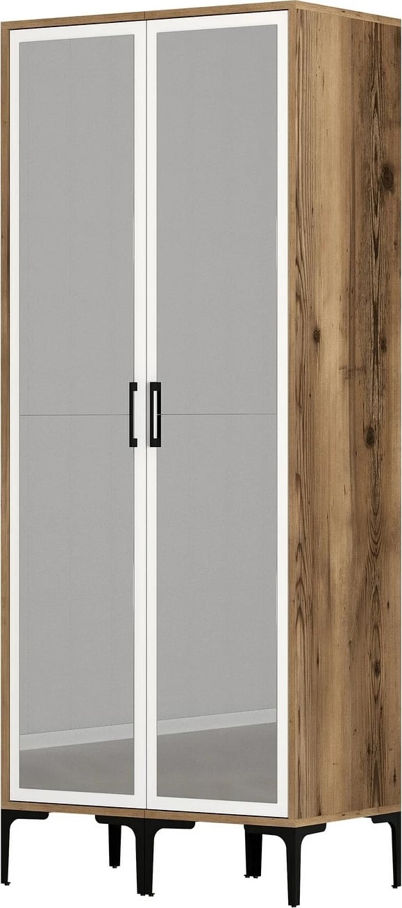 Dollap Skye Decor, kumsal RR, ngjyrë arre dhe e bardhë