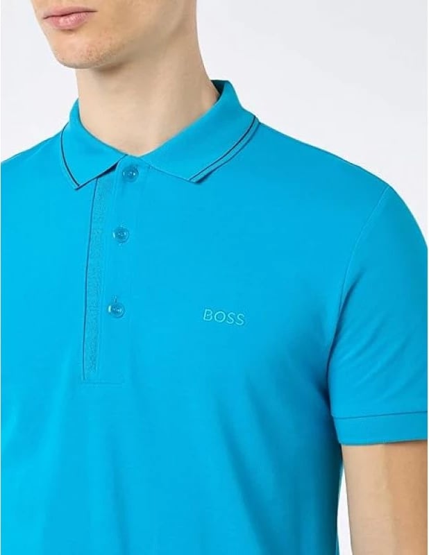 Maicë polo Boss për meshkuj, e kaltër