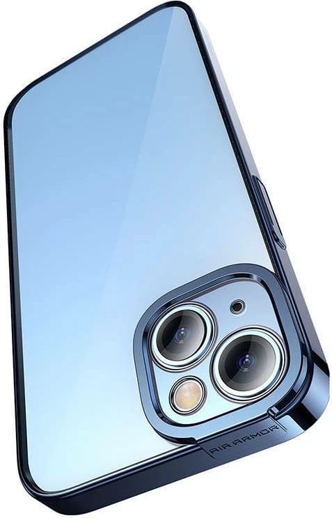 Mbështjellës Baseus Glitter me xham të temperuar për iPhone 14 Plus, Blu, set