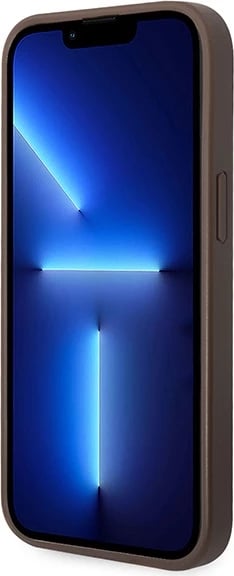 Mbështjellës Guess GUHCP15MG4GFBR për iPhone 15 Plus 6.7", hardcase, 4G Metal Gold Logo, kafe