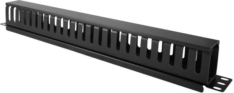 Organizues kabllosh ALANTEC PK008 1U 19", i zi, me kapak