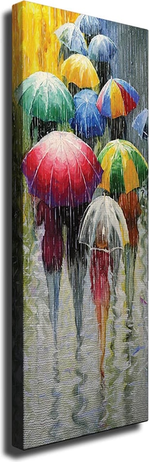 Pikturë dekorative në kanavacë, shumëngjyrëshe, Wallity PC96, 30x80cm