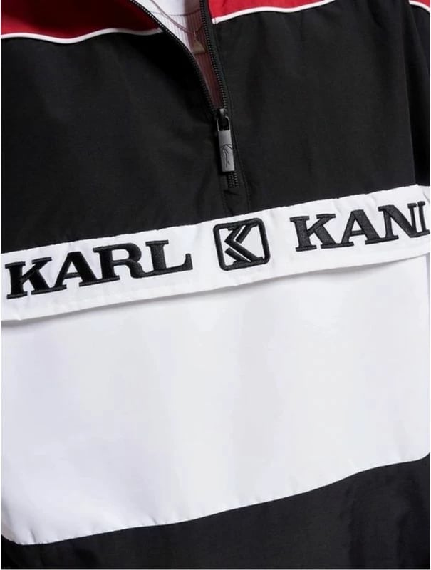 Xhaketë për meshkuj Karl Kani, Retro Block Windbreaker, e bardhë me të zi dhe të kuqe