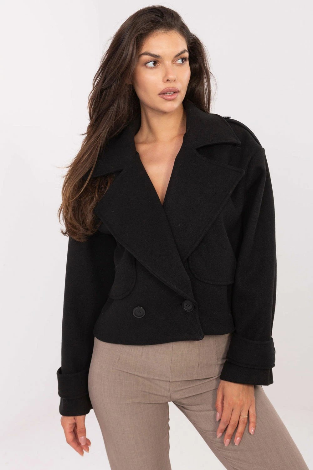 Pallto trench për femra Rue Paris 217556, e zezë