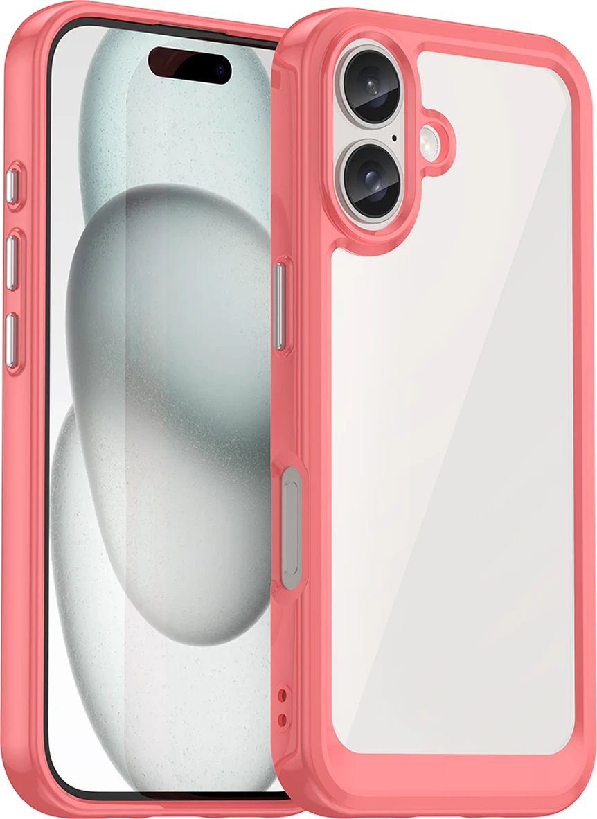 Mbështjellës Hurtel Outer Space Case për iPhone 16 Plus, kuqe