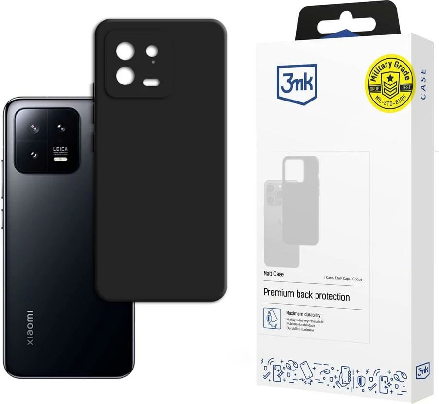 Mbështjellës 3mk Matt Case për Xiaomi 13, i zi Mbështjellës 3mk Matt Case për Xiaomi 13, i zi