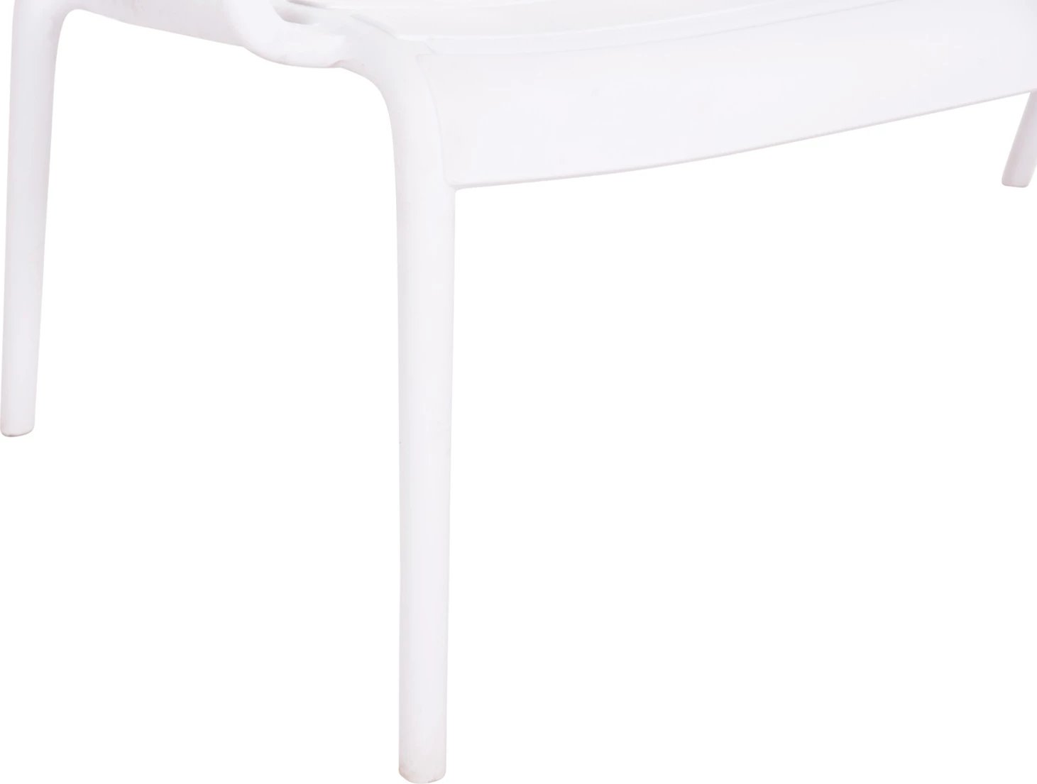 Stol dy vendësh KORVER, polipropilen, i bardhë, FH6332.01, 113x65x76cm