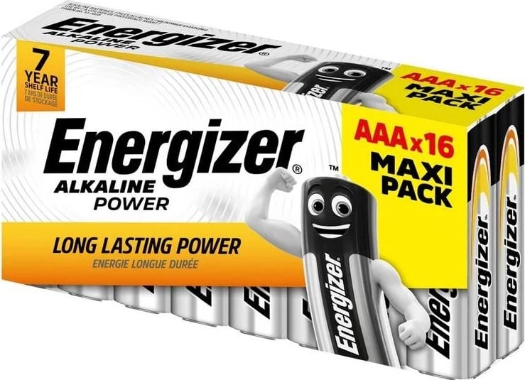 Bateritë Energizer Power AAA, Pako prej 16 copë