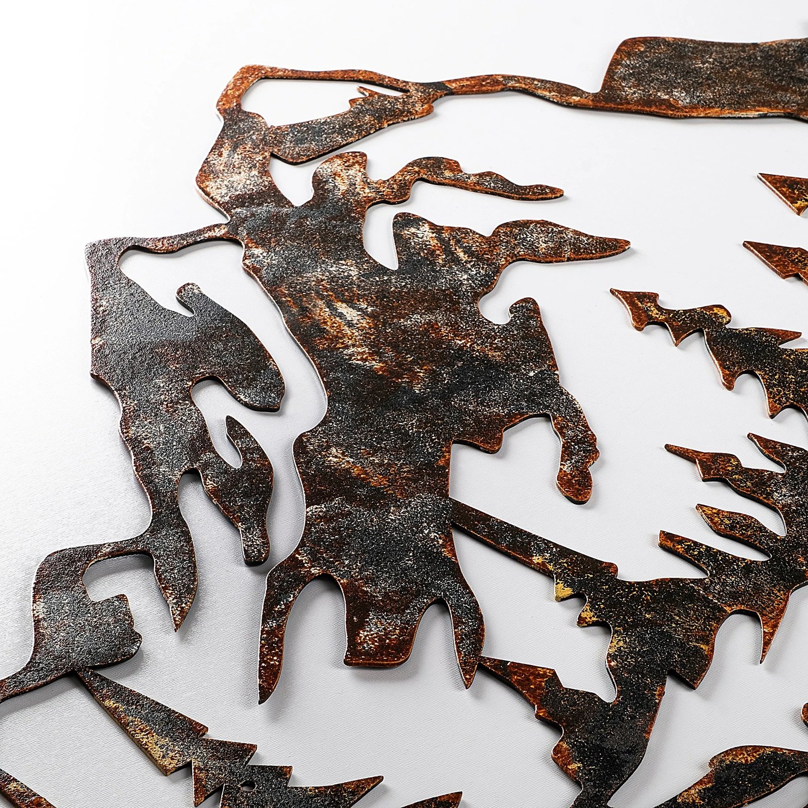 Aksesor dekorativ metalik për mur, peizazh mali, Wallity - 2