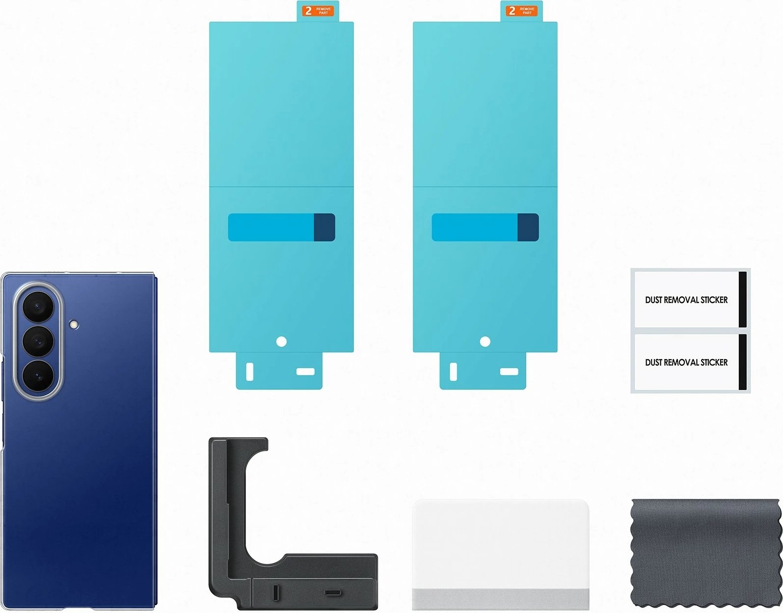 Mbështjellës Samsung Clear Case për Galaxy Fold7, transparent