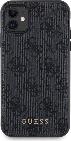 Mbështjellës Guess 4G Metal Logo për iPhone 11 + Powerbank MagSafe 5000mAh, Zi, set
