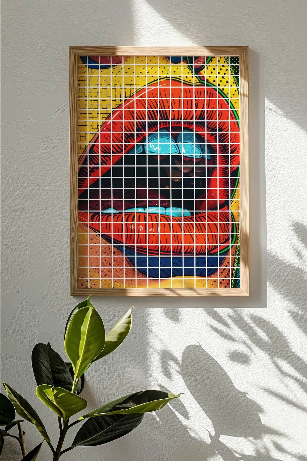 Pikturë dekorative me kornizë, Popkare28, shumëngjyrëshe