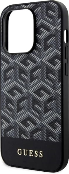 Mbështjellës Guess GUHMP14LHGCFSEK për iPhone 14 Pro 6.1", G Cube Stripes, MagSafe, zi Mbështjellës Guess GUHMP14LHGCFSEK për iPhone 14 Pro 6.1", G Cube Stripes, MagSafe, zi