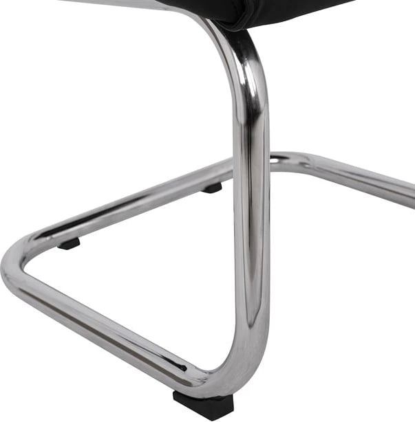 Karrige konferencash JACOB FH1045.11, ngjyrë e zezë PU, bazë e kromuar, 57x66,5x102 cm, set prej 2 copash