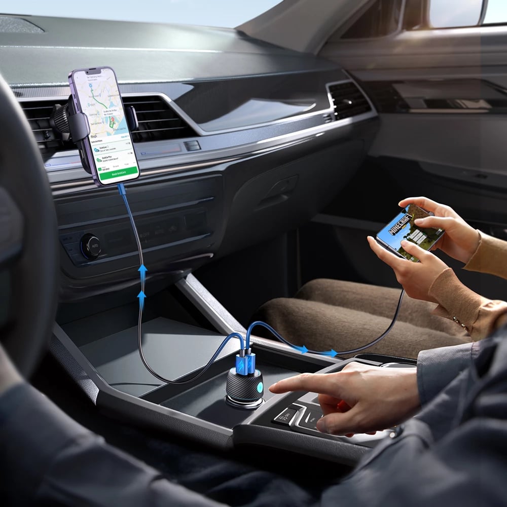 Karikues veture Joyroom JR-CCN01, 60W, 2 porta USB-C/USB-A, i zi