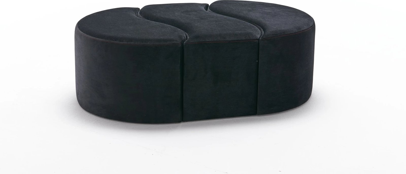 Pufë Alya, Atelier del Sofa, anthracite dhe rozë, set prej 2 copash