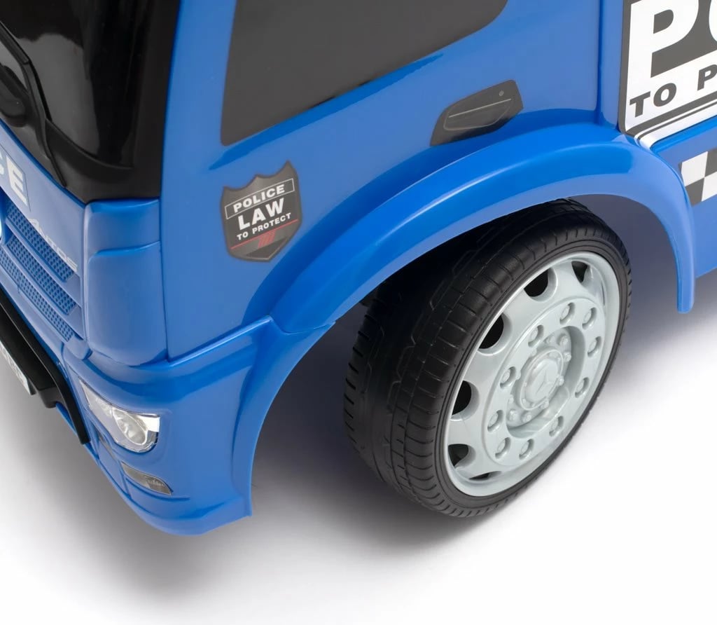 makinë ride-on fëmijësh, Baby Mix, Mercedes POLICE, me drita e tinguj, ngarkesë 25 kg, për 12m+, blu