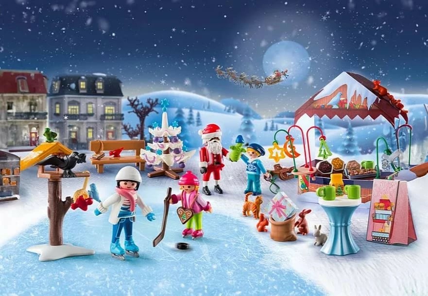 Kalendar Advent Playmobil 71472 Christmas Market, 24 surpriza, 84 pjesë, set
