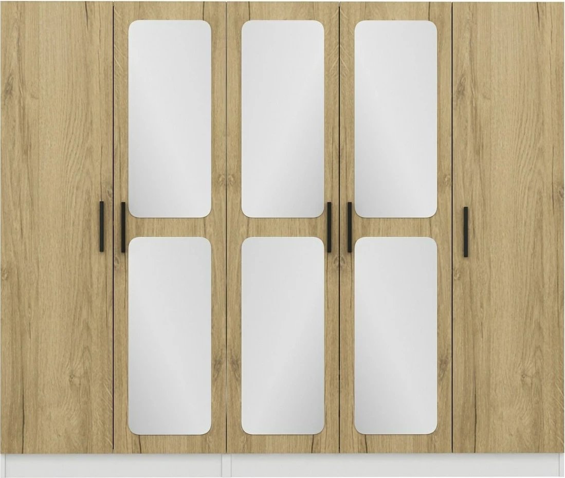 Dollap rrobash, ngjyrë arre, Skye Decor, 225x190x52 cm