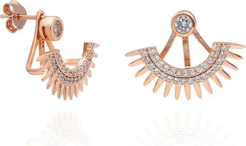 Vathë argjendi Jumeon, rozë gold dhe të bardhë, TRDYL300