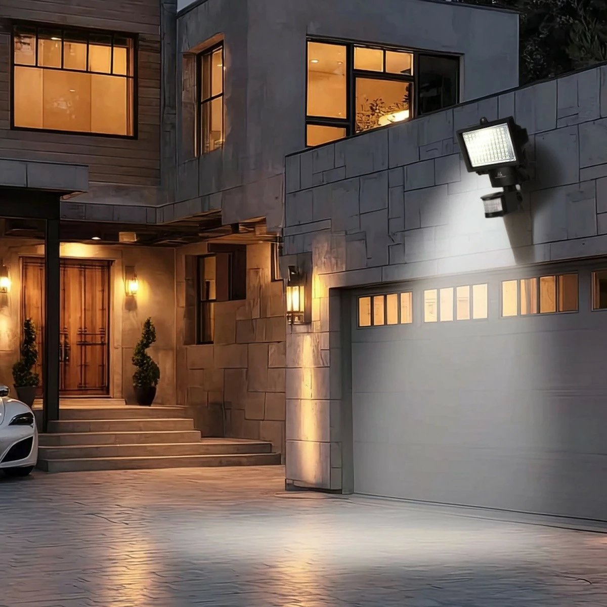 Prozhektor LED solar me sensor lëvizjeje IP44, Maclean MCE442, 6W, 360 lm, 6000K, bateri 2400 mAh