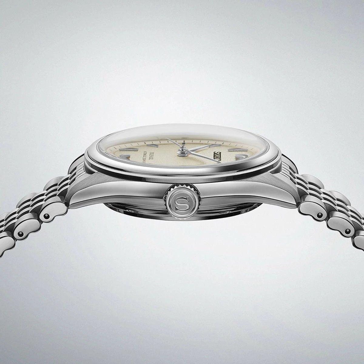 Orë dore SEIKO SPB463J1 për meshkuj, e argjendtë