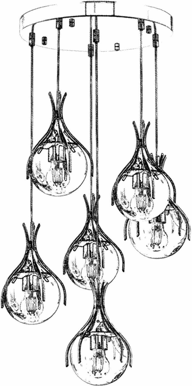 Llambë tavani moderne, Opviq, AV-1766-6KT, krom