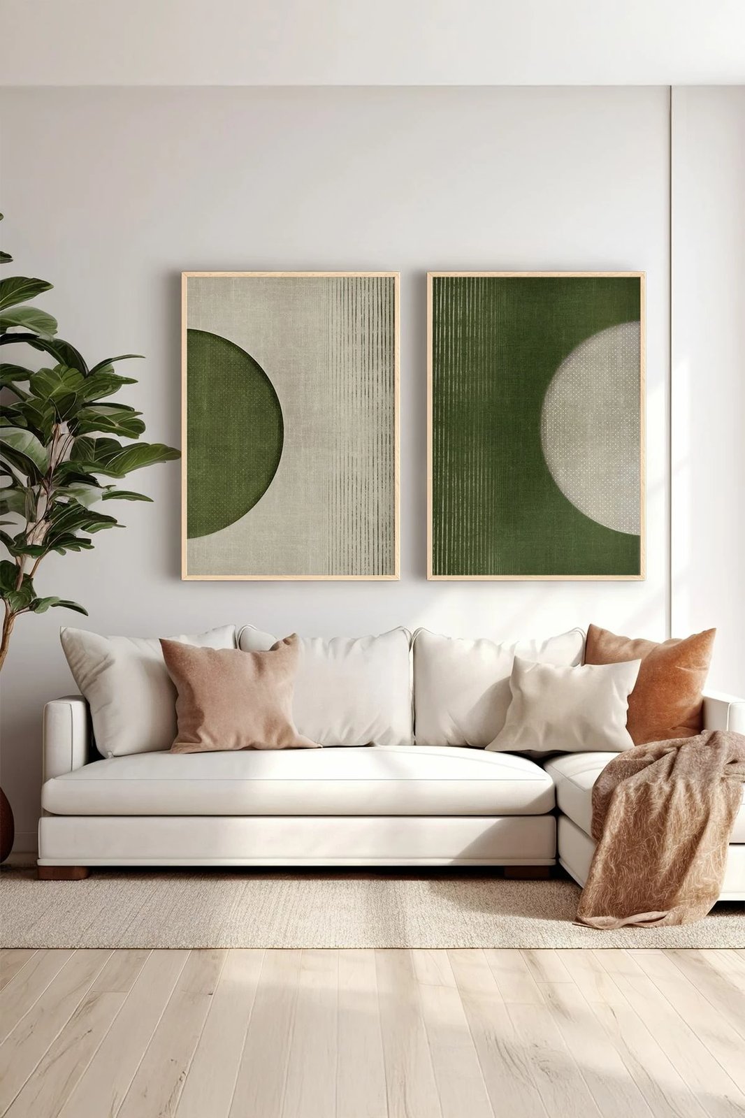 Pikturë dekorative me kornizë (2 copë), Wallity, Ersy2Lımodel44-Ahsap