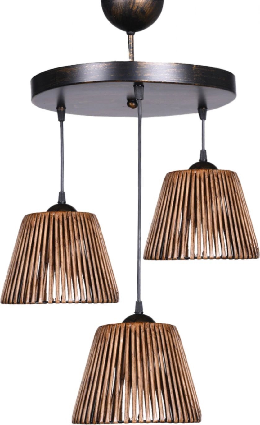 Llambë varëse për tavan, 3 drita, bronz, FH7481, 20x16x90 cm Llambë varëse për tavan, 3 drita, bronz, FH7481, 20x16x90 cm