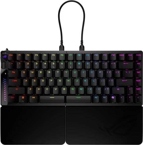 Tastierë gaming Asus ROG Falcata, 75%, RGB, wireless/wired, e zezë