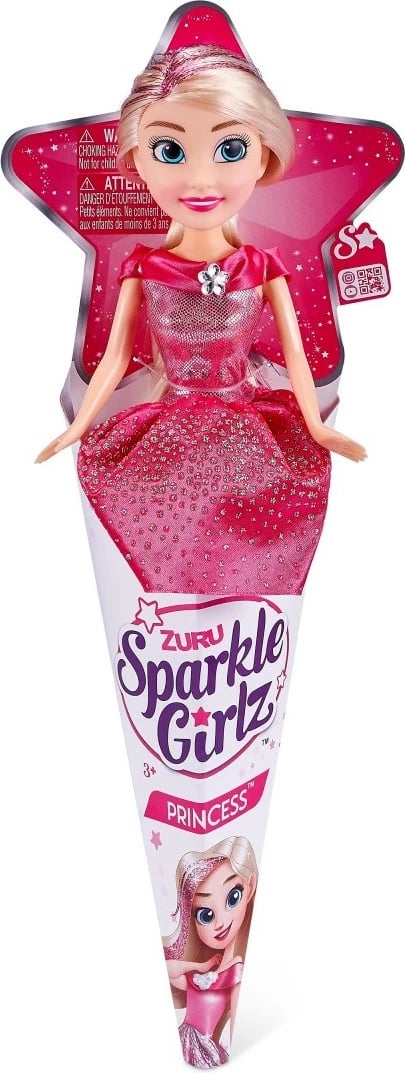 Set kukulla princeshë ZURU Sparkle Girlz, 10.5 inch, 12 copë, shumëngjyrëshe