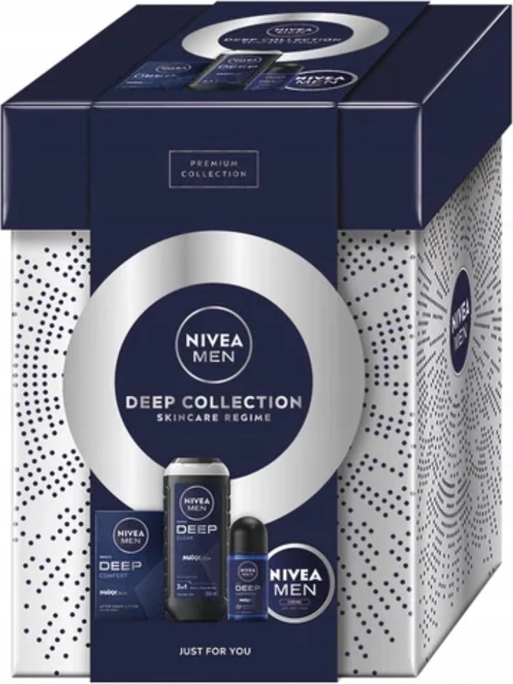 Set kozmetik për meshkuj Nivea Men Deep Collection, 4 produkte