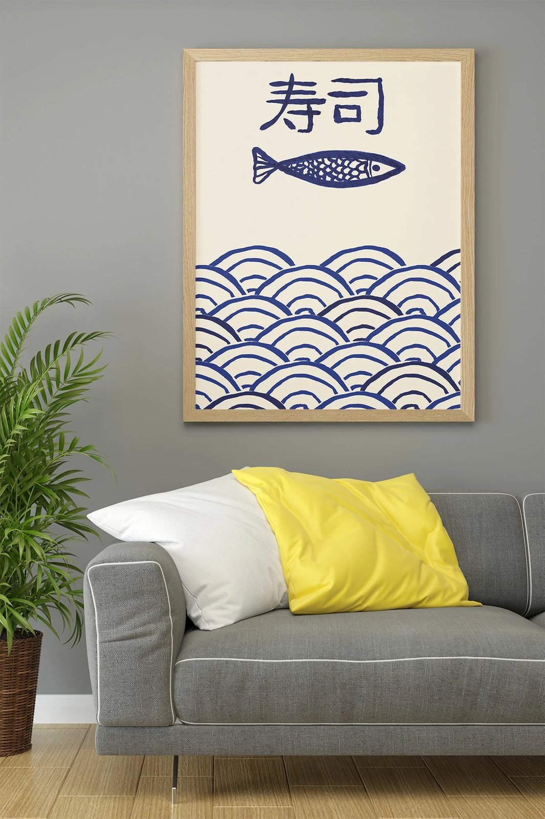 Pikturë dekorative me kornizë, Wallity, Lmnmdl4, shumëngjyrëshe