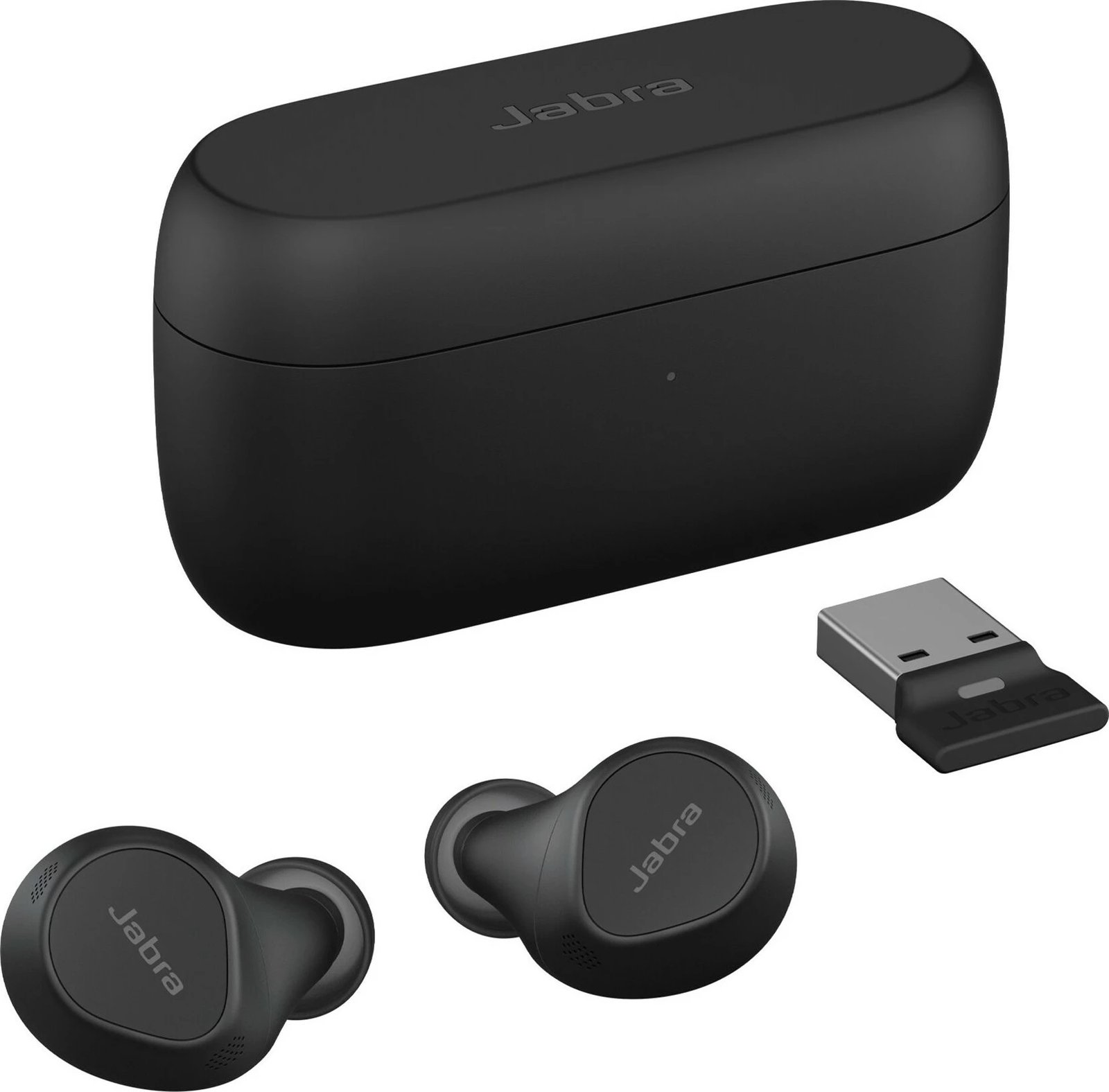 Kufje Jabra Evolve2 Buds, USB-A UC, True Wireless Stereo (TWS), Thirrje/Muzikë, 5.4 g, Headset, E zezë