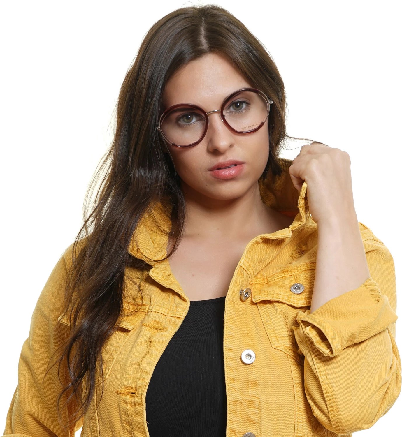 Kornizë optike për femra Emilio Pucci, e kuqe
