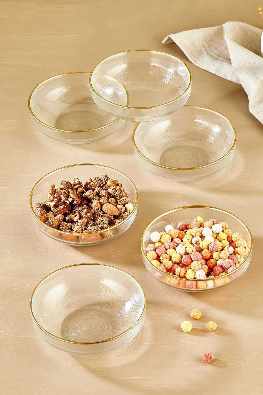 Set pjatash të thella prej qelqi (6 copë), Hermia, IP