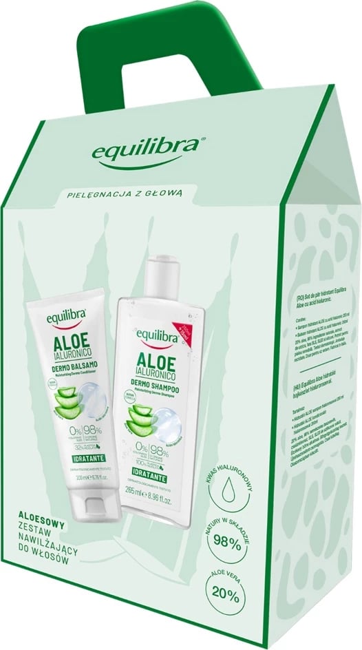 Set për kujdesin e flokëve Equilibra Aloe për femra, 250ml + 200ml