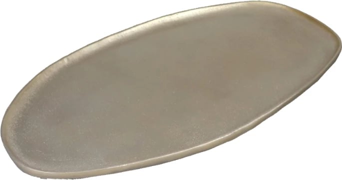 Tabaka dekorative Mandy, alumin, ngjyrë shampanjë, 31x17x1cm