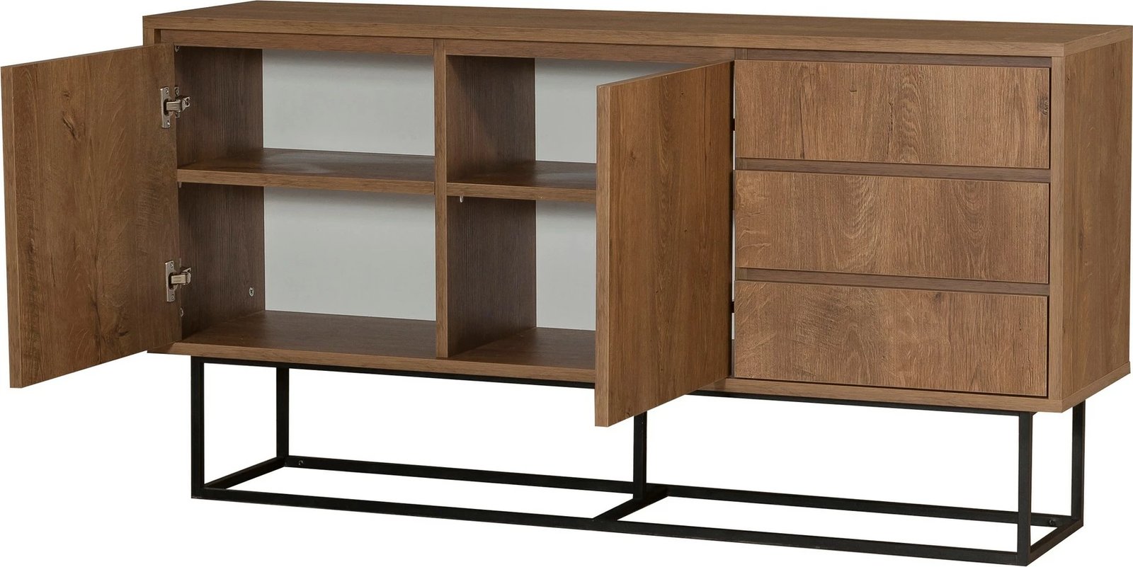 Set mobiljesh për dhomë dite Skye Decor, Laxus Takım 19, ngjyrë arre dhe e zezë