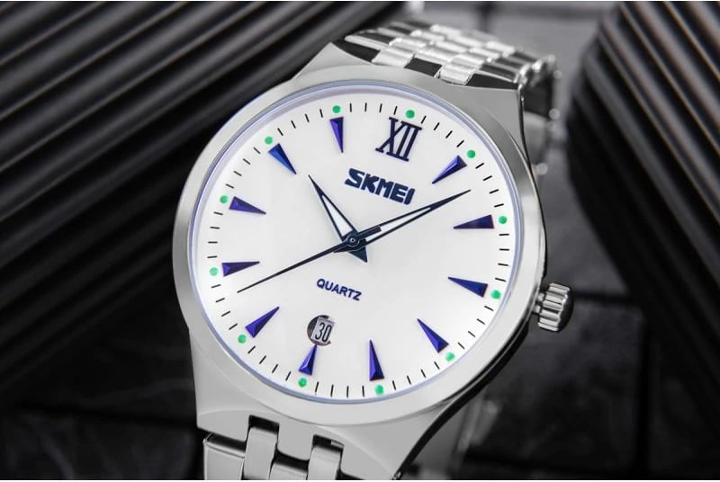 Orë dore për meshkuj Skmei, argjendi