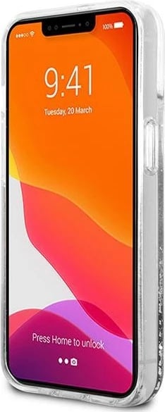 Mbështjellës Karl Lagerfeld KLHCP13SKICGLS për iPhone 13 mini, Hardcase, Silver
