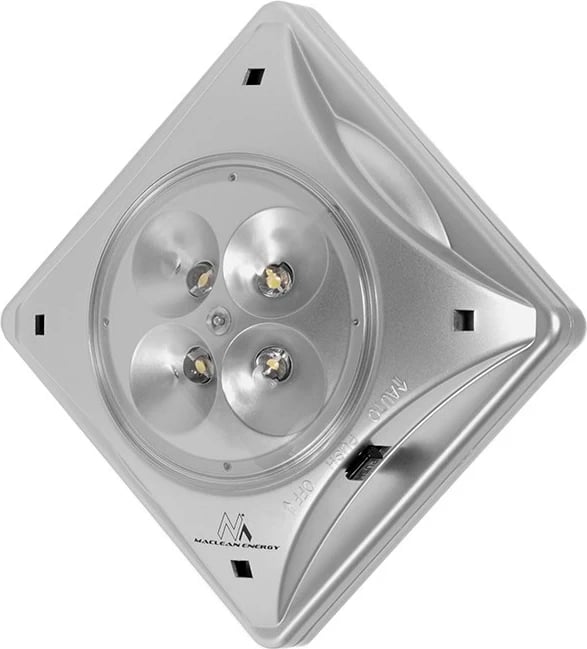 Dritë diellore Maclean MCE124, 4 LED, Sensor muzgu, Argjendtë