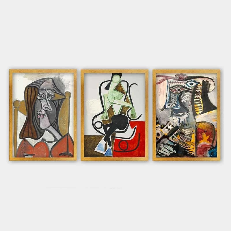 Pikturë dekorative me kornizë (3 copë), Wallity, 3AC_UNPP10_3545