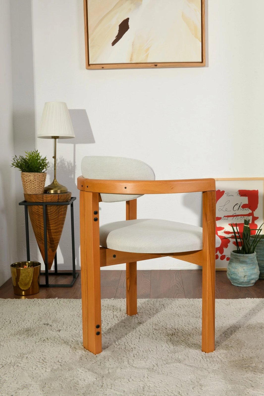 Set karrigesh (2 copë), Skye Decor, Cheri, krem, lis