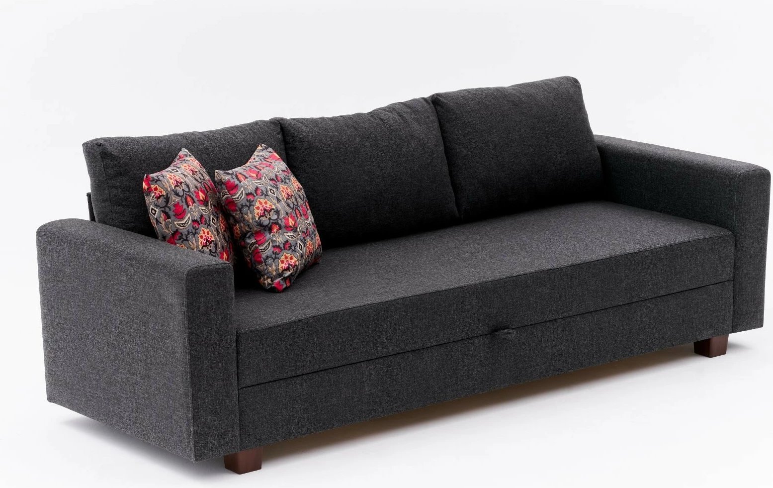 Divan-krevat treshe, Atelier del Sofa, Aly, ngjyrë antracit